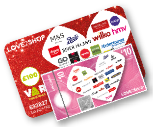 Love2Shop Gift Cards and Vouchers